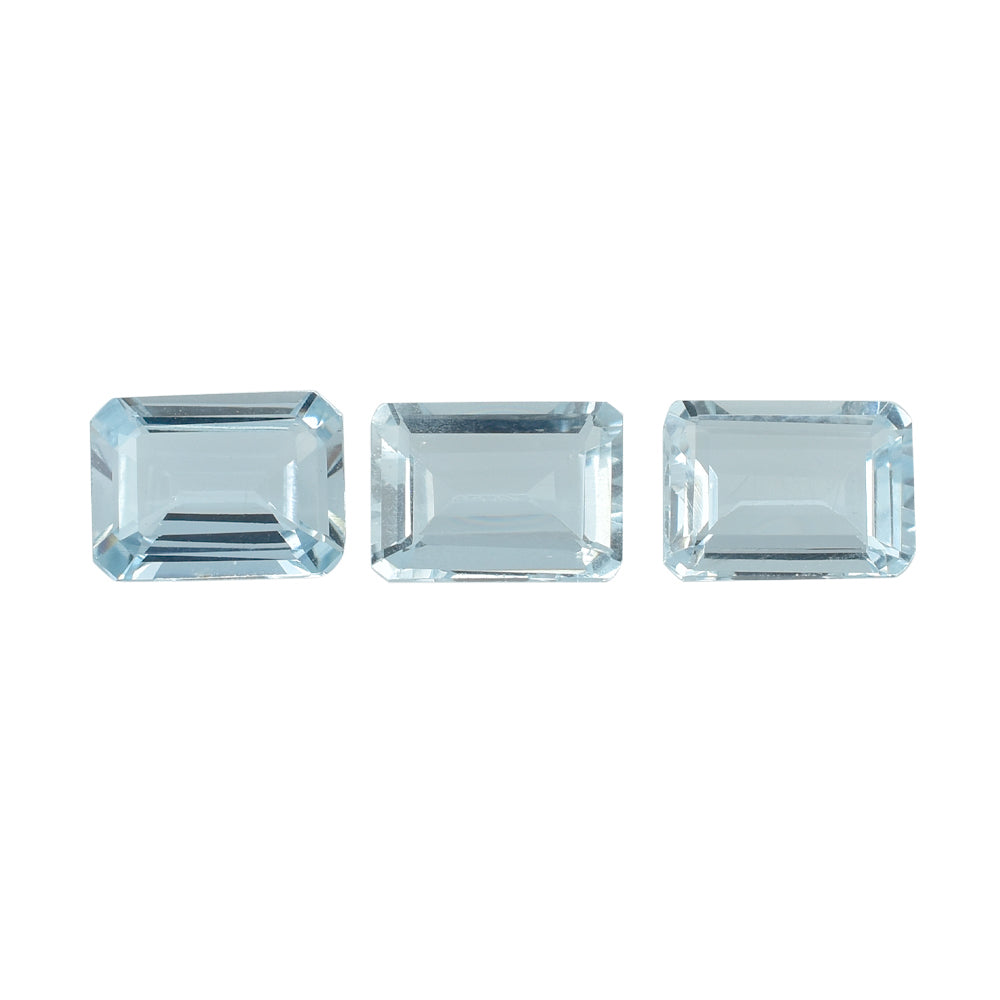 AQUAMARINE CUT OCTAGON 7X5MM 0.84 Cts.