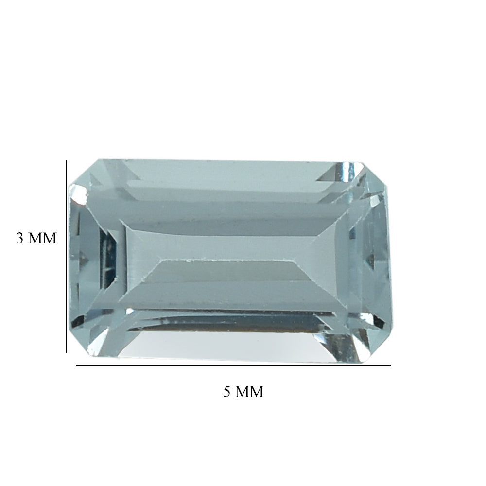 AQUAMARINE CUT OCTAGON 5X3MM 0.29 Cts.