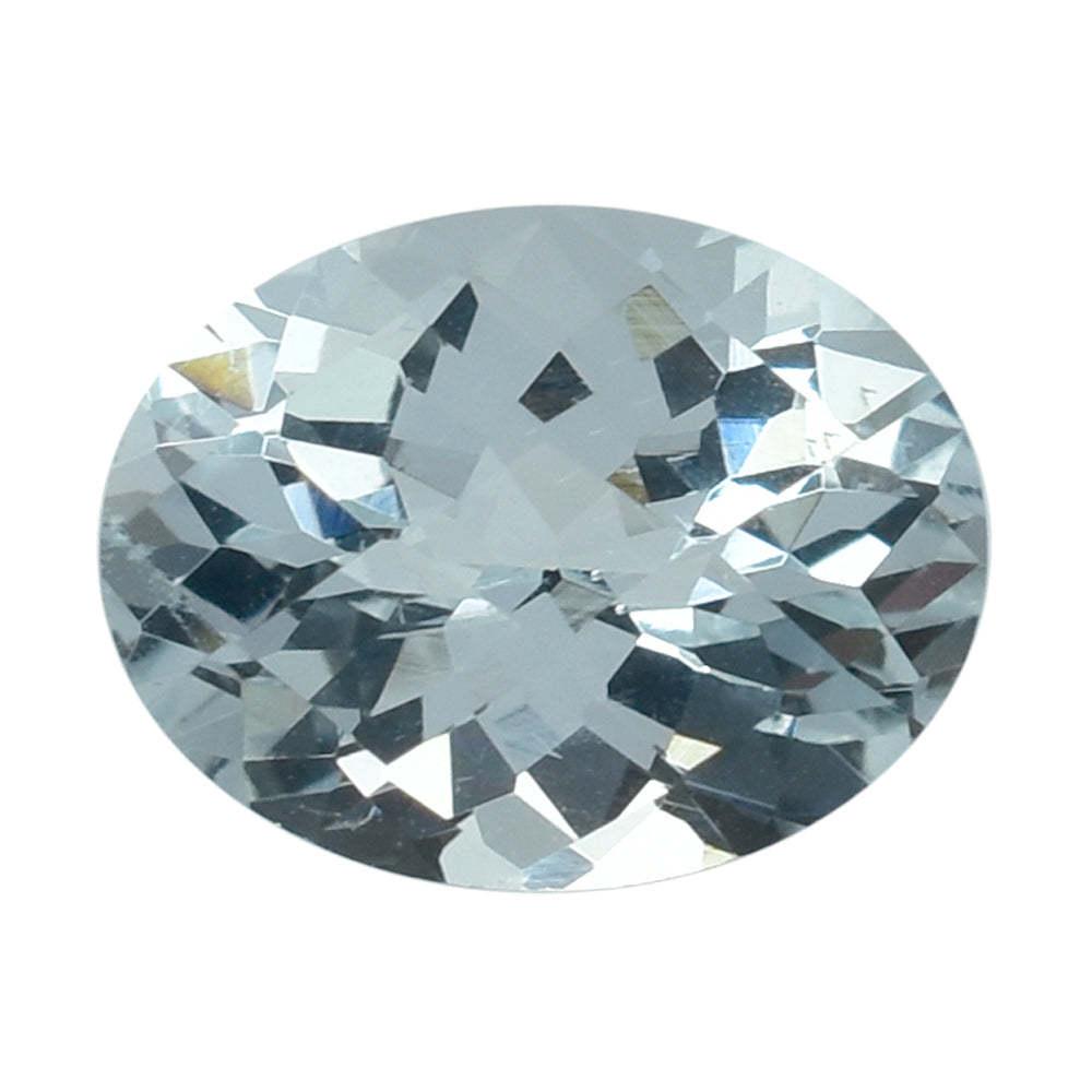 AQUAMARINE CHECKER CUT OVAL 9X7MM 1.82 Cts.