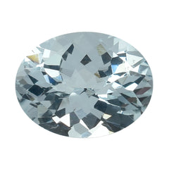 AQUAMARINE CHECKER CUT OVAL 9X7MM 1.82 Cts.