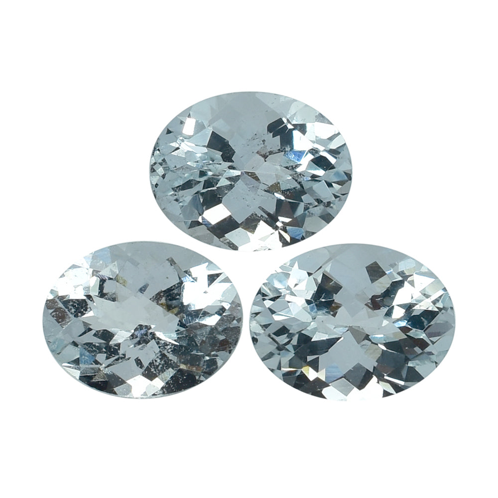 AQUAMARINE CHECKER CUT OVAL 9X7MM 1.82 Cts.