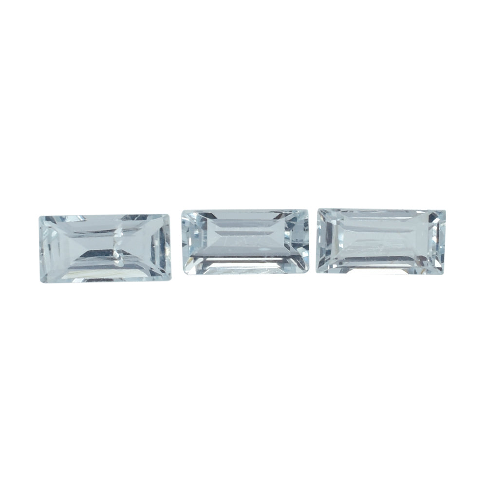 AQUAMARINE CUT BAGUETTES  6X3MM 0.34 Cts.