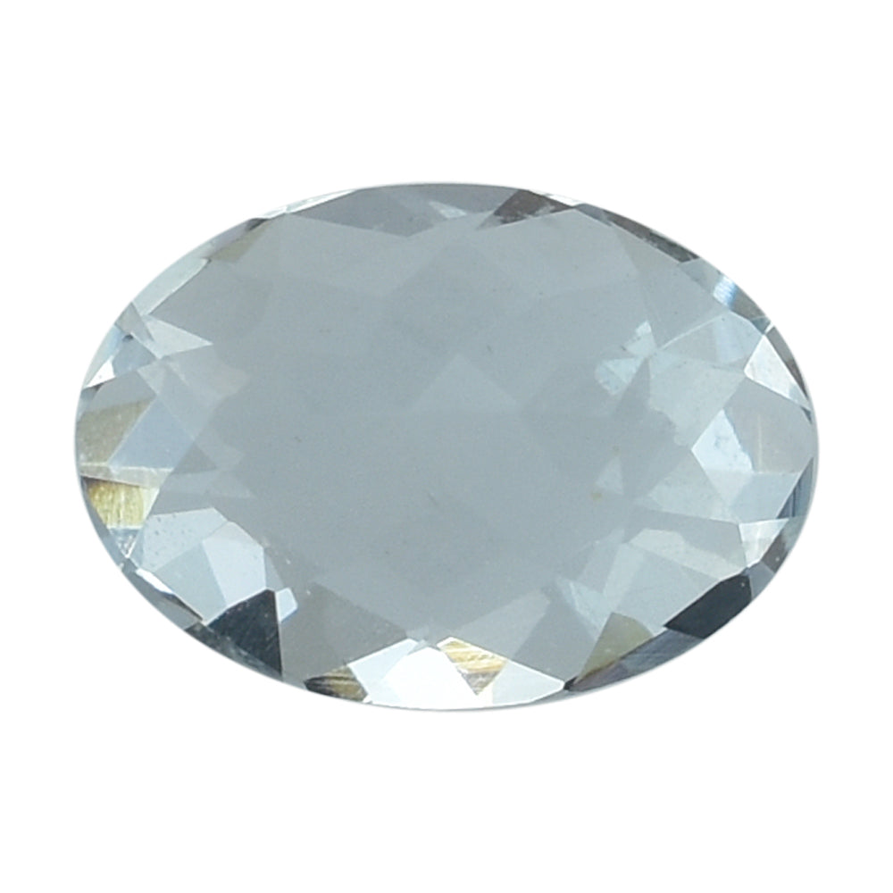 AQUAMARINE CHECKER CUT OVAL  7X5MM 0.71 Cts.