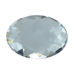 AQUAMARINE CHECKER CUT OVAL  7X5MM 0.71 Cts.