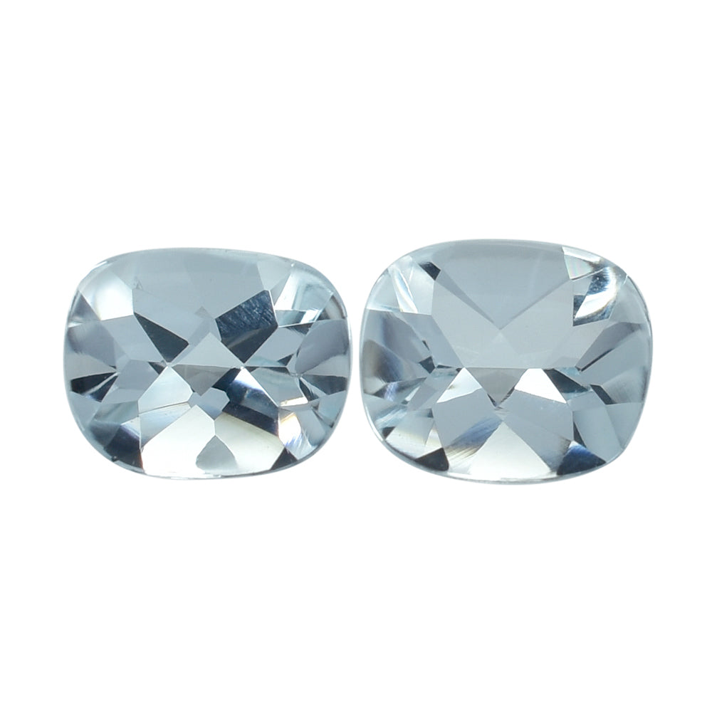 AQUAMARINE BUFFTOP CUSHION 7X6MM 0.88 Cts.