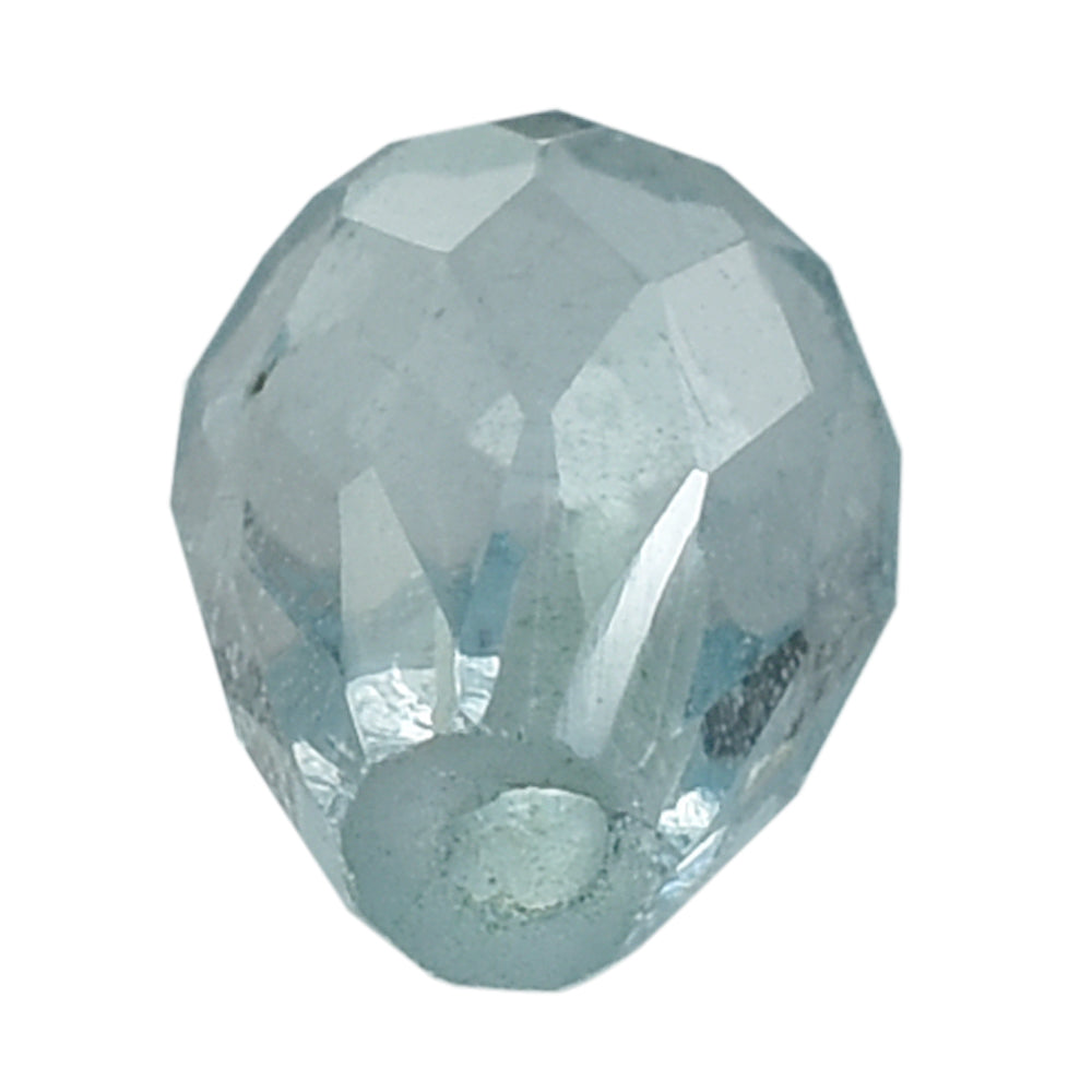 AQUAMARINE FACETED DROPS HALF DRIL 8X5MM 1.39 Cts.