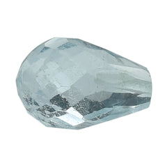 AQUAMARINE FACETED DROPS HALF DRIL 8X5MM 1.39 Cts.