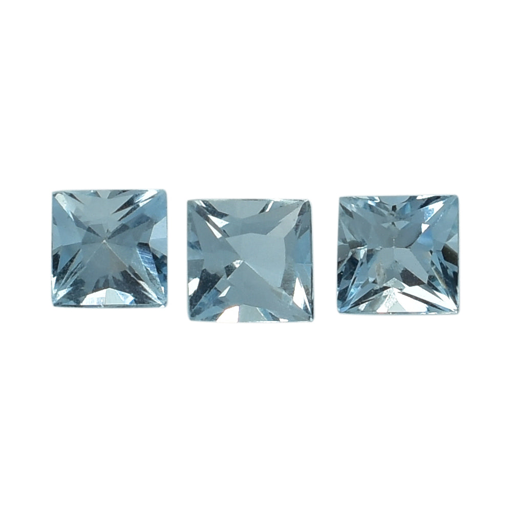 AQUAMARINE PRINCESS CUT SQUARE (A++) 2.50MMM 0.08 Cts.