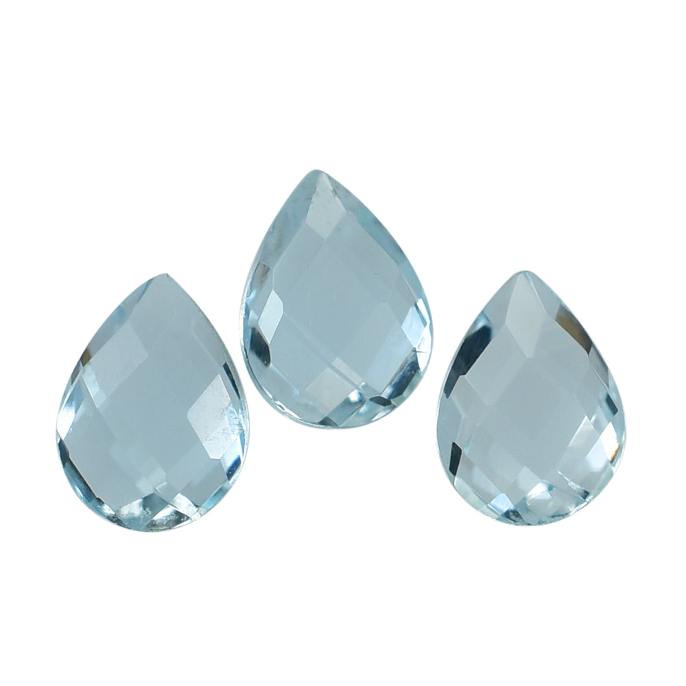 AQUAMARINE BRIOLETTE PEAR 4X3MM 0.15 Cts.
