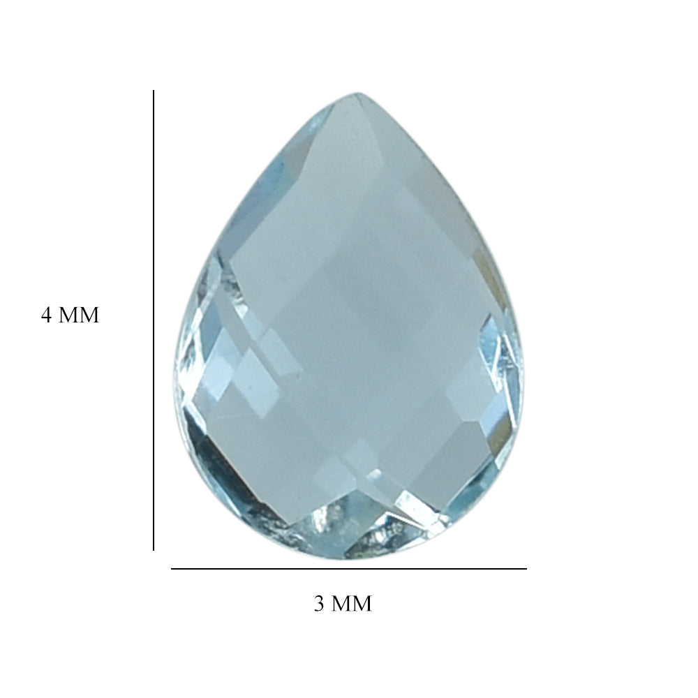 AQUAMARINE BRIOLETTE PEAR 4X3MM 0.15 Cts.