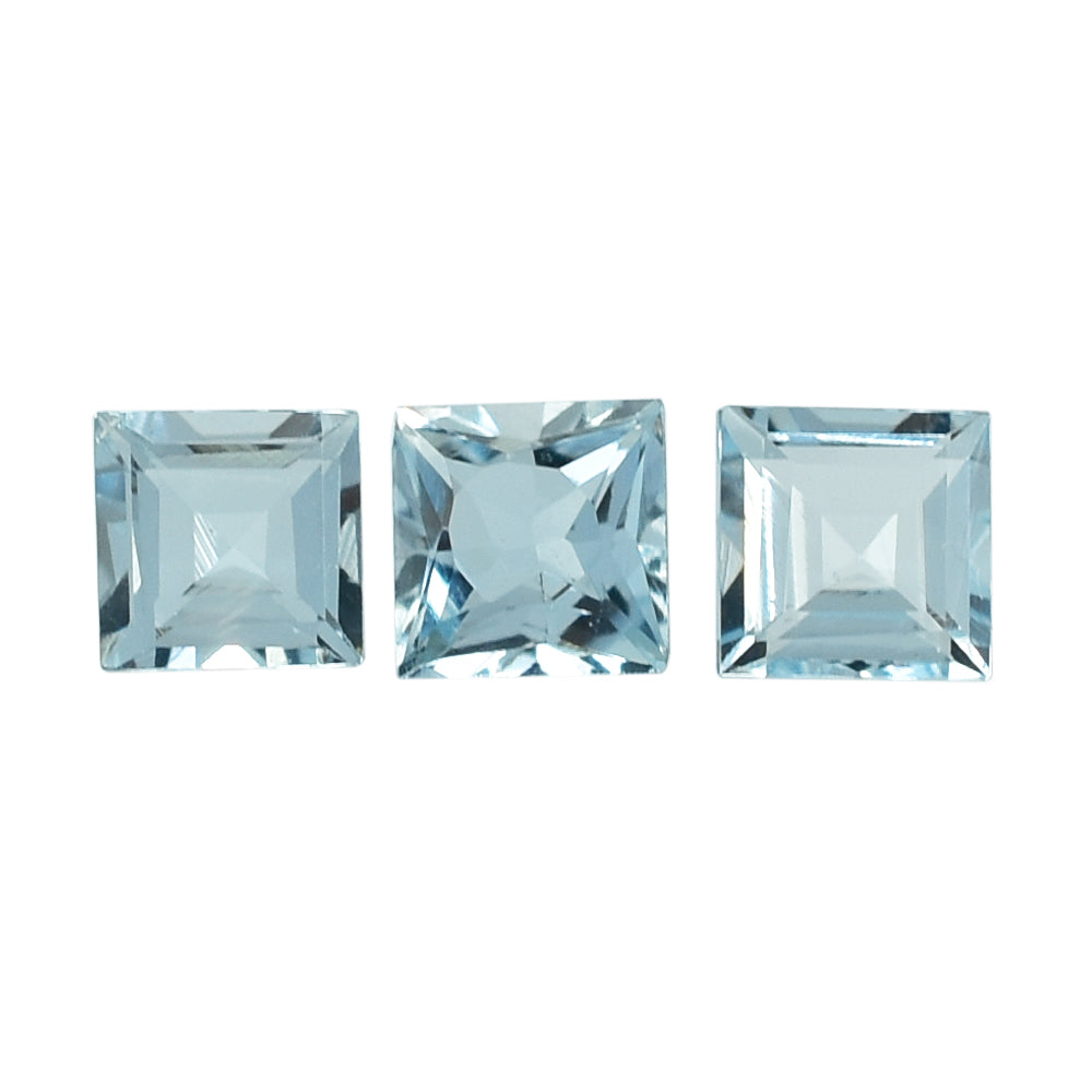 AQUAMARINE CUT SQUARE 3.00MM (A) 0.14 Cts.