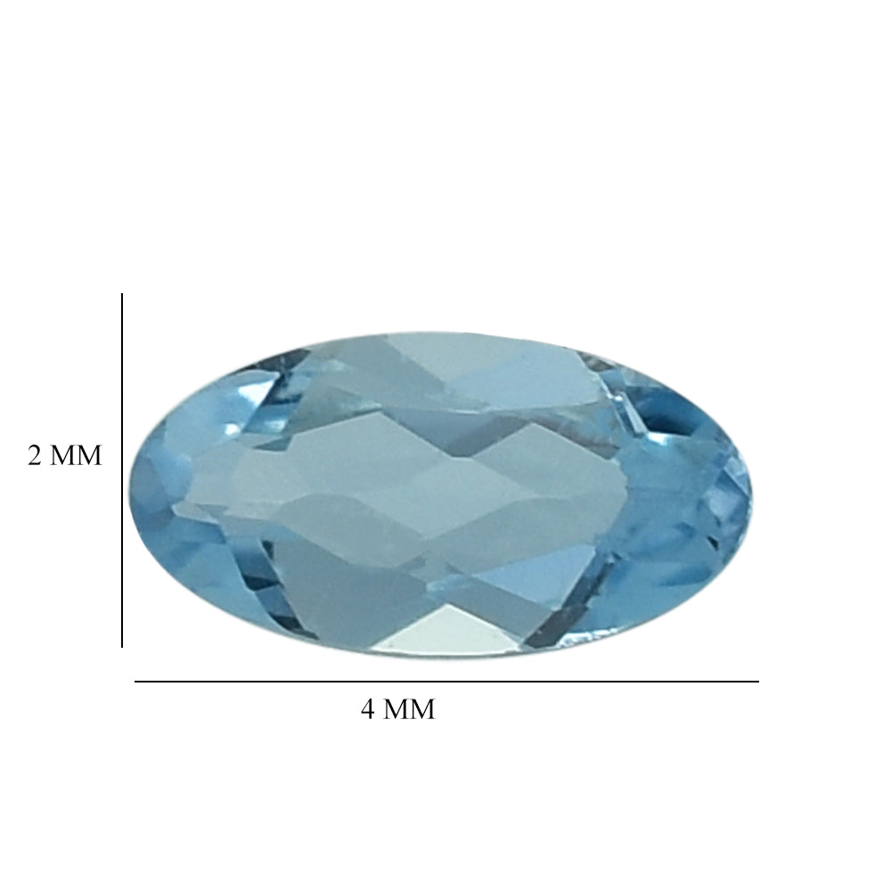 AQUAMARINE CUT OVAL 4X2MM 0.08 Cts.