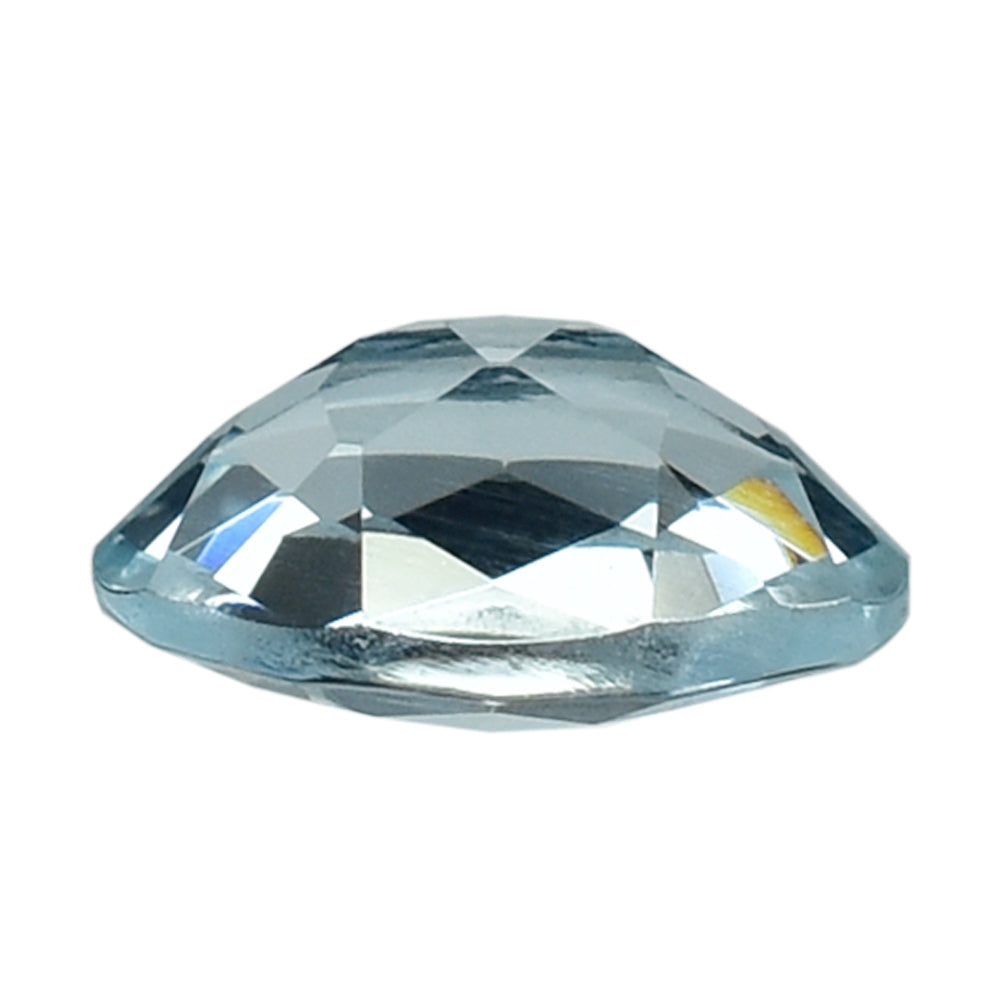 AQUAMARINE CHECKER CUT OVAL 7x5MM 0.80 Cts.