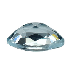 AQUAMARINE CHECKER CUT OVAL 7x5MM 0.80 Cts.