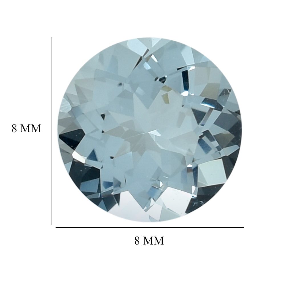 AQUAMARINE CUT ROUND 8.00MM 2.06 Cts.