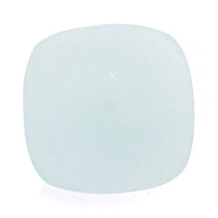 MILKY AQUAMARINE BUFFTOP IRREGULAR FACETED BACK CUSHION (FULL DRILL) 10MM 2.90 Cts.