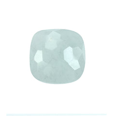 MILKY AQUAMARINE IRREGULAR CUT CUSHION CAB (HALF DRILL) 10MM 3.07Cts.