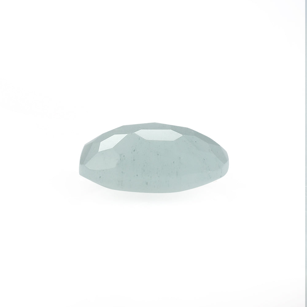 MILKY AQUAMARINE IRREGULAR CUT CUSHION CAB (HALF DRILL) 10MM 3.07Cts.