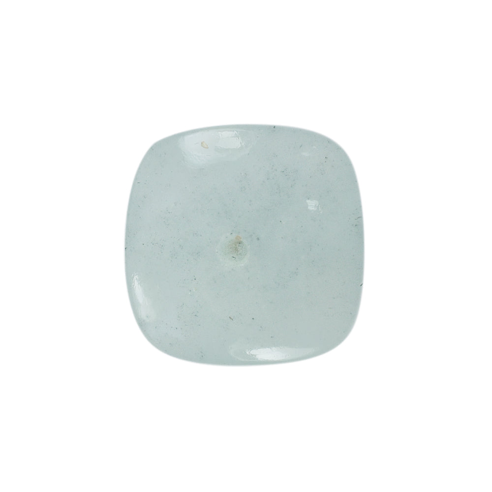 MILKY AQUAMARINE IRREGULAR CUT CUSHION CAB (HALF DRILL) 10MM 3.07Cts.