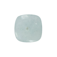 MILKY AQUAMARINE IRREGULAR CUT CUSHION CAB (HALF DRILL) 10MM 3.07Cts.