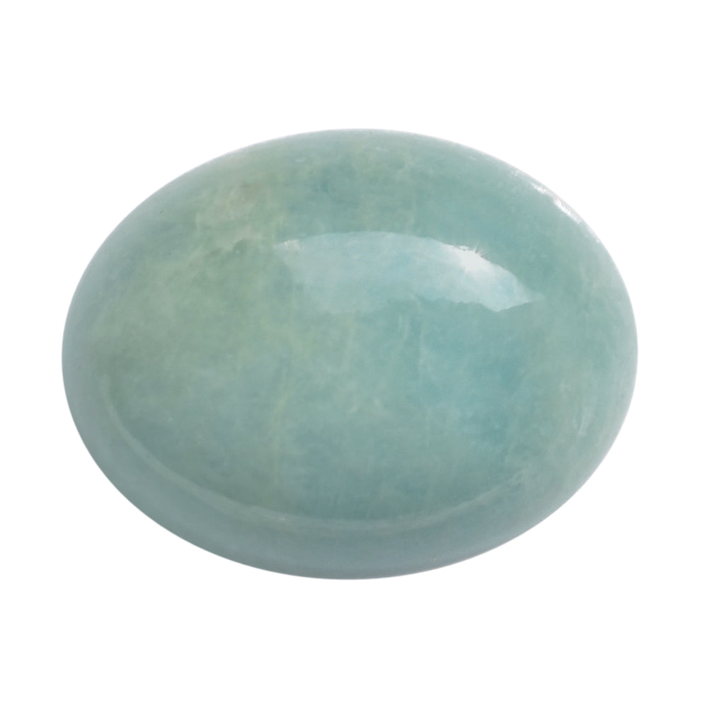 MILKY AQUAMARINE OVAL CAB 18X14MM 12.27 Cts.