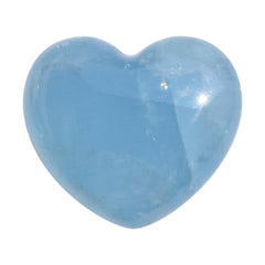 MILKY AQUAMARINE PLAIN LENTIL HEART (AA-AAA/MILKY) 17.50X15.50 MM 13.37 Cts.