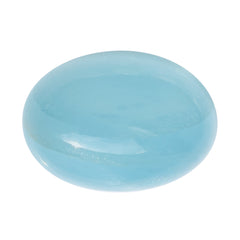 MILKY AQUAMARINE OVAL CAB 14X10MM 6.31 Cts.
