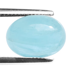 MILKY AQUAMARINE OVAL CAB 14X10MM 6.31 Cts.