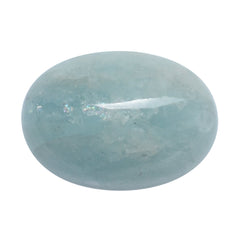 MILKY AQUAMARINE OVAL CAB 14X10MM 5.45 Cts.