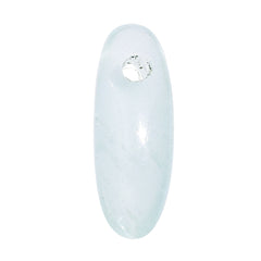 MILKY AQUAMARINE LENTIL OVAL (FULL DRILL) 10X4.50MM 0.94 Cts.
