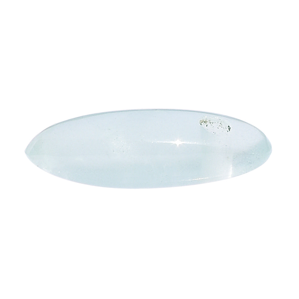 MILKY AQUAMARINE LENTIL OVAL (FULL DRILL) 10X4.50MM 0.94 Cts.