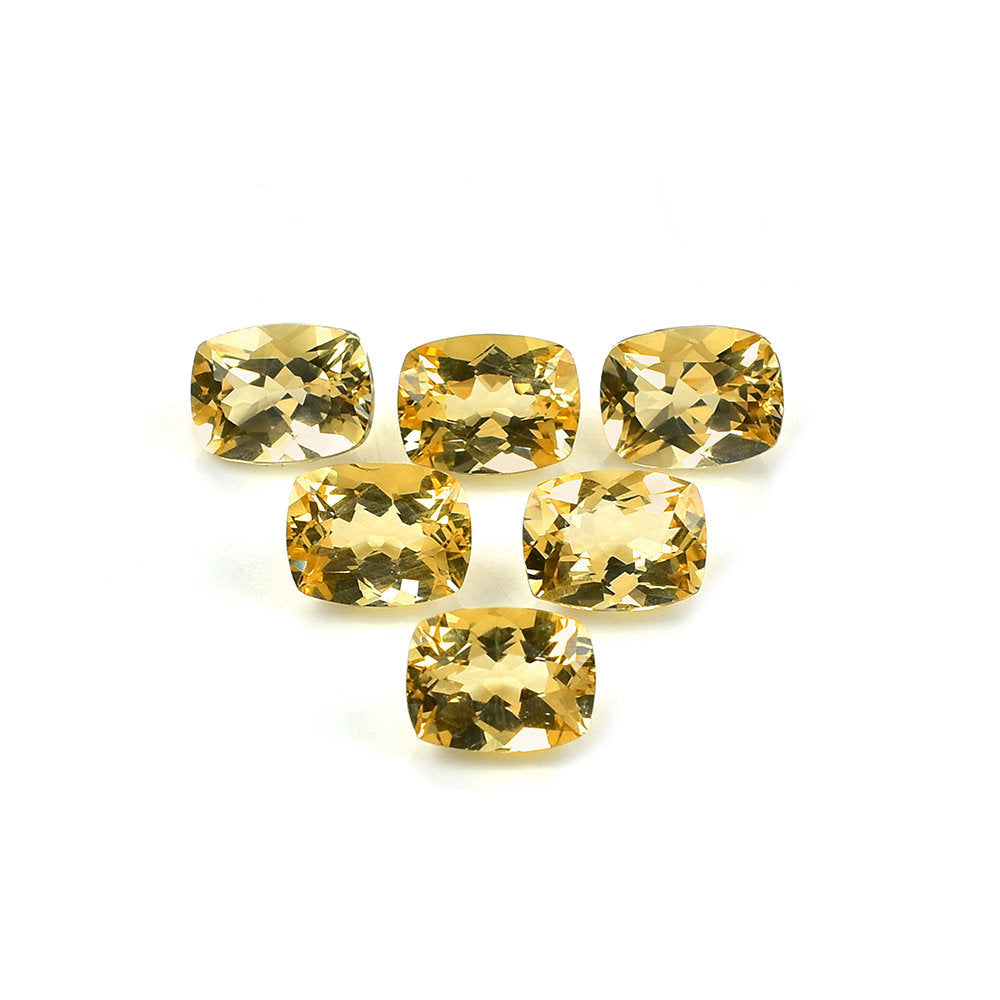 AQUAMARINE YELLOW CUT (DARK/CLEAN) CUSHION 8.00X6.00 MM 1.40 Cts.