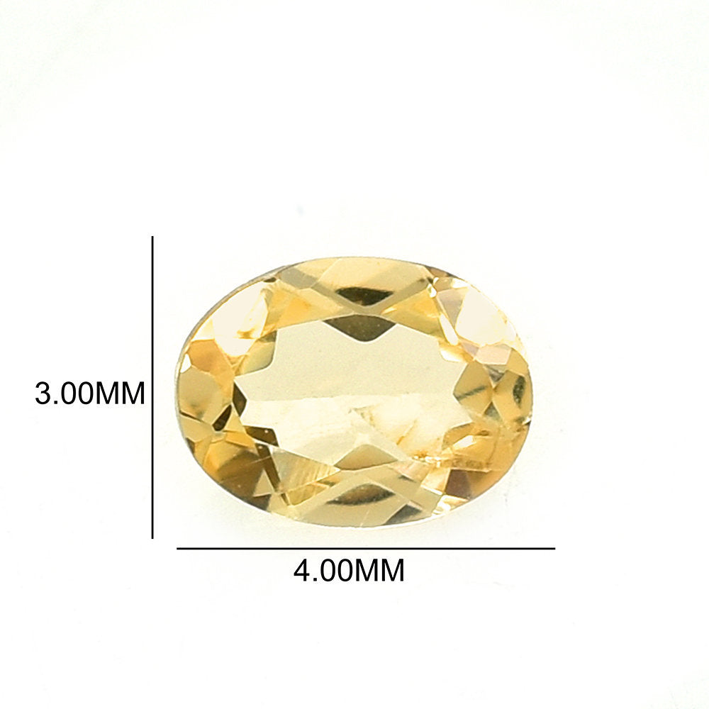 AQUAMARINE YELLOW CUT (DARK/SI) OVAL 4.00X3.00 MM 0.15 Cts.