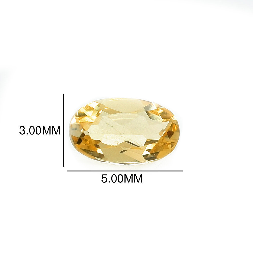 AQUAMARINE YELLOW CUT (DARK/CLEAN) OVAL 5.00X3.00 MM 0.21 Cts.