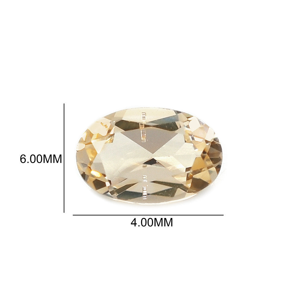 AQUAMARINE YELLOW CUT (LIGHT/CLEAN) OVAL 6.00X4.00 MM 0.35 Cts.