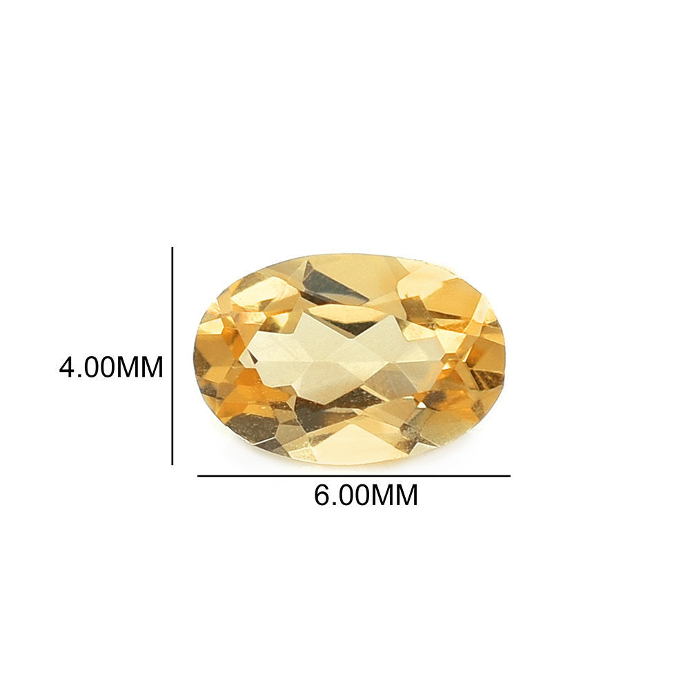 AQUAMARINE YELLOW CUT (DARK/CLEAN) OVAL 6.00X4.00 MM 0.40 Cts.