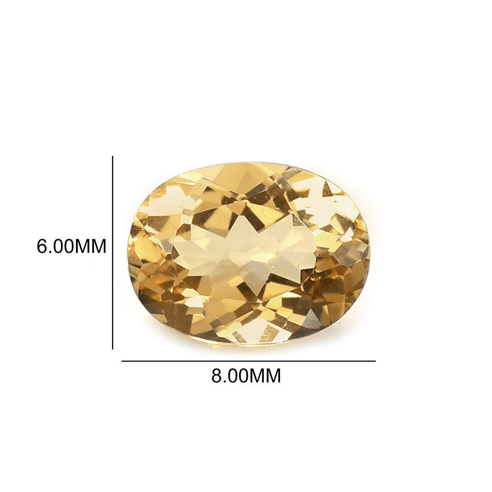 AQUAMARINE YELLOW CUT (DARK/CLEAN) OVAL 8.00X6.00 MM 1.14 Cts.