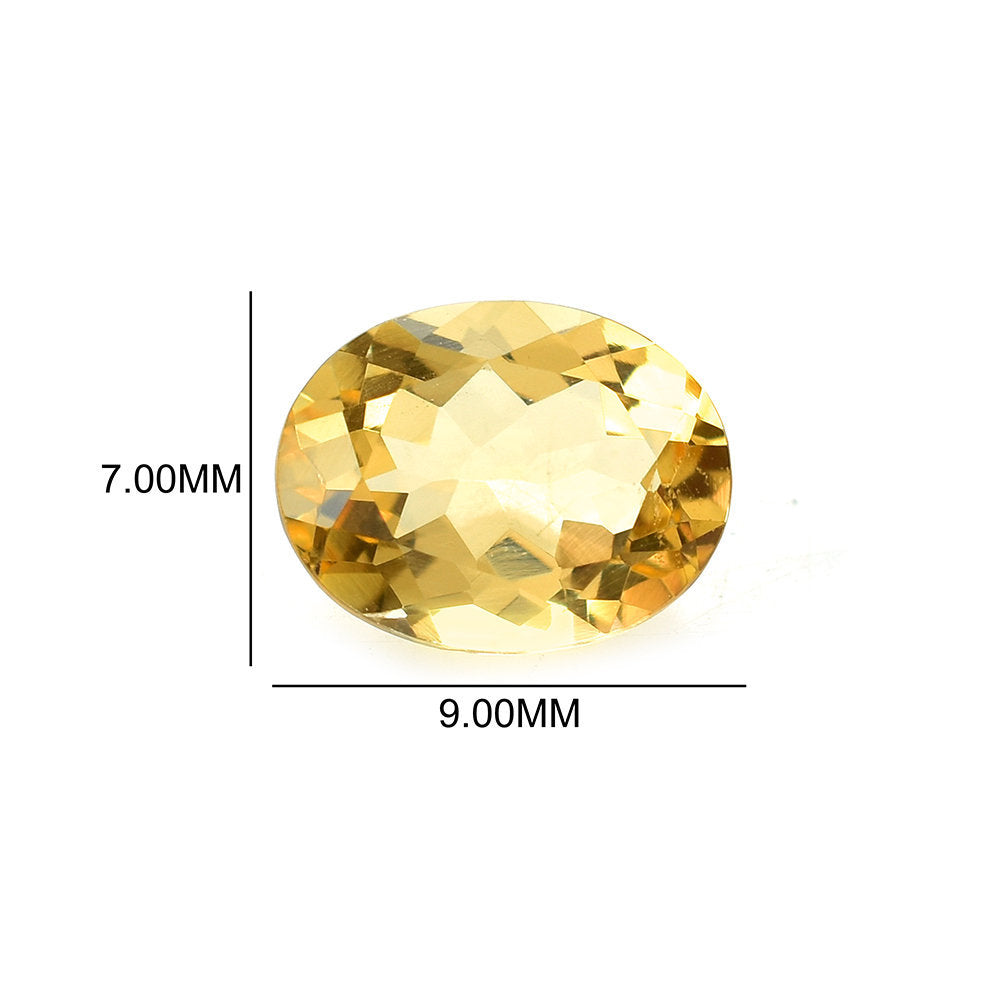 AQUAMARINE YELLOW CUT (DARK/CLEAN) OVAL 9.00X7.00 MM 1.70 Cts.