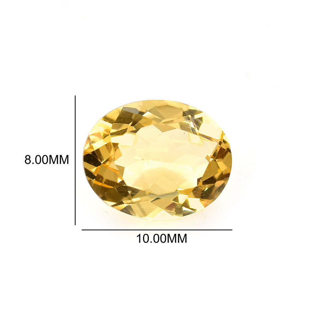 AQUAMARINE YELLOW CUT (DARK/CLEAN) OVAL 10.00X8.00 MM 2.48 Cts.