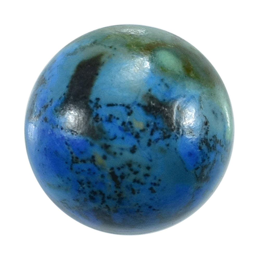 AZURITE PLAIN ROUND CAB 10.00X10.00 MM 4.08 Cts.