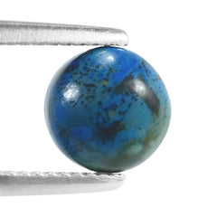 AZURITE PLAIN ROUND CAB 10.00X10.00 MM 4.08 Cts.
