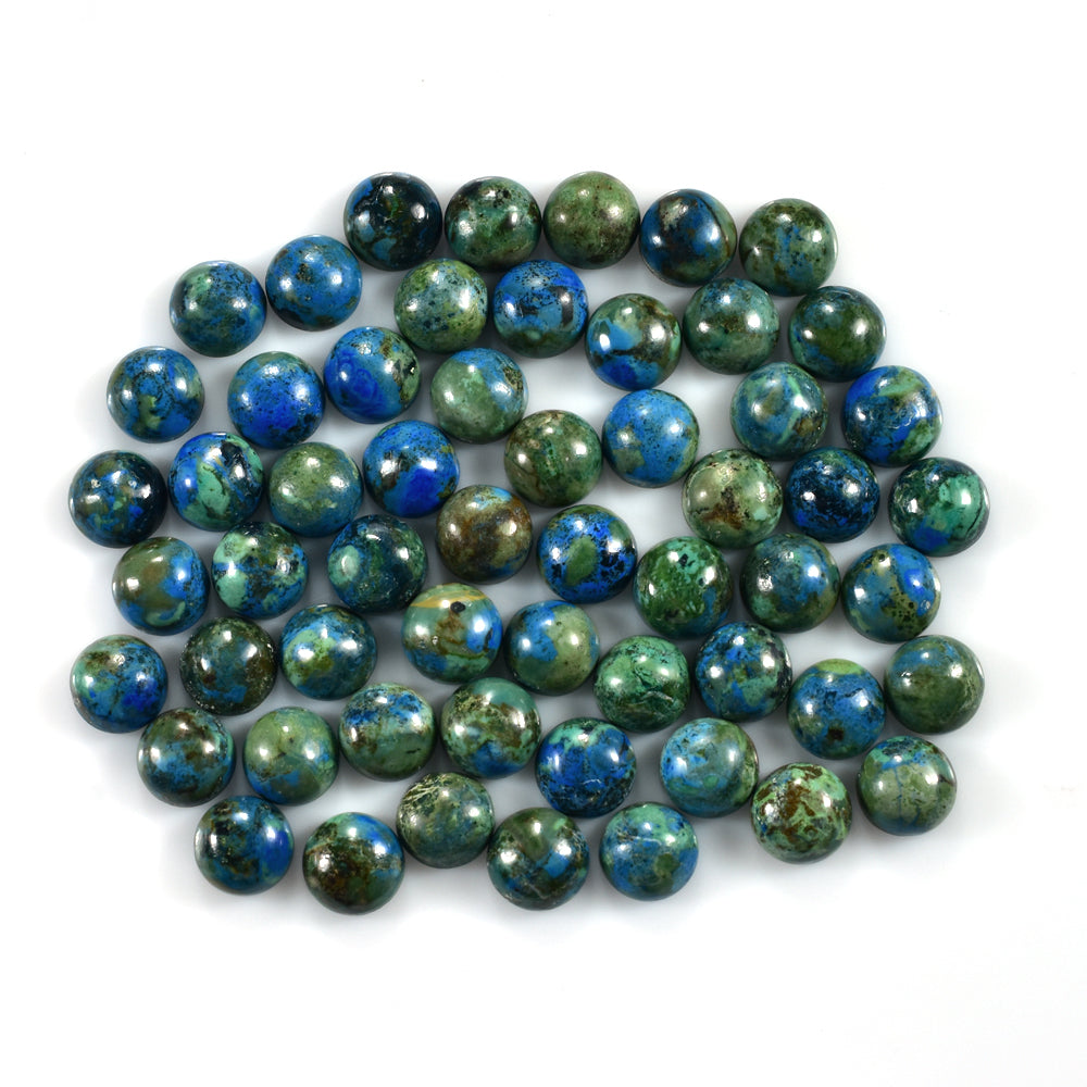 AZURITE PLAIN ROUND CAB 10.00X10.00 MM 4.08 Cts.