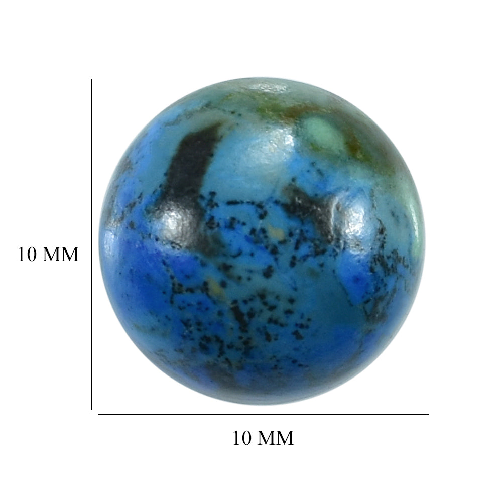 AZURITE PLAIN ROUND CAB 10.00X10.00 MM 4.08 Cts.