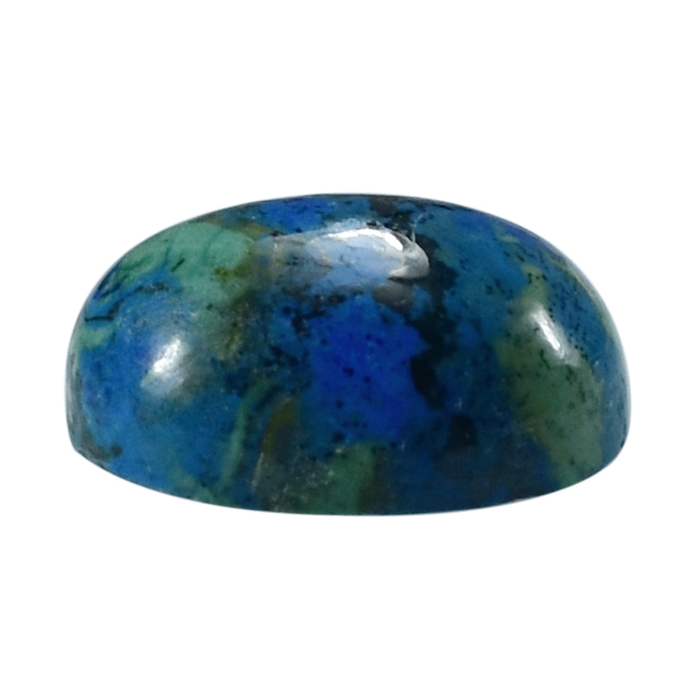 AZURITE PLAIN OVAL CAB 12.00X10.00 MM 5.01 Cts.