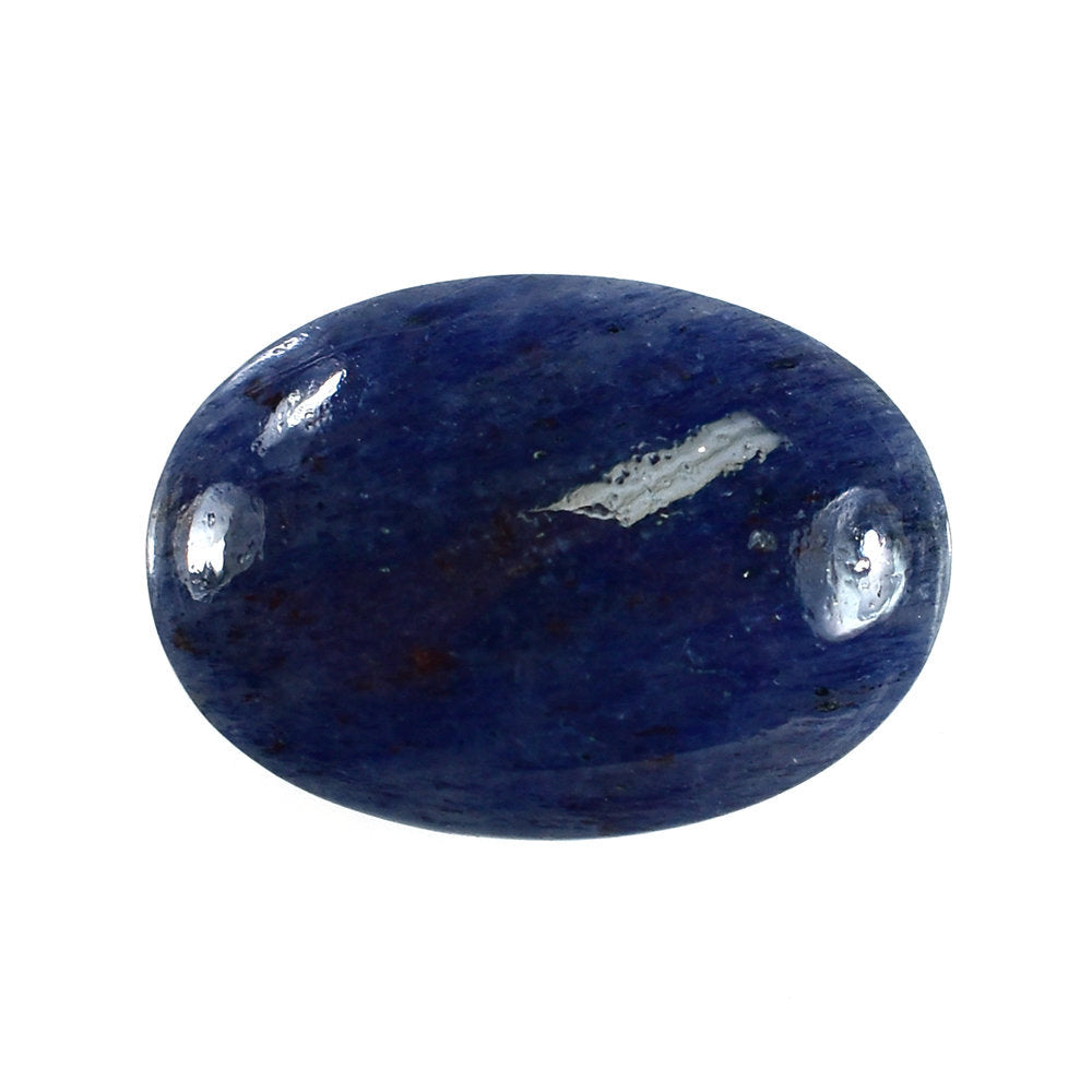BLUE AVENTURINE PLAIN LENTIL OVAL 14X10MM 5.00 Cts.