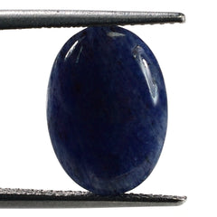 BLUE AVENTURINE PLAIN LENTIL OVAL 14X10MM 5.00 Cts.