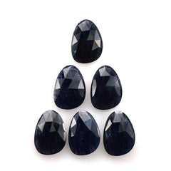 BLUE AVENTURINE ROSE CUT BRIOLETTE PEARISH 14X10MM 3.72 Cts.