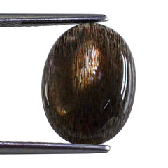 BLACK GOLDEN SUNSTONE OVAL CAB 16X12MM 5.93 Cts.