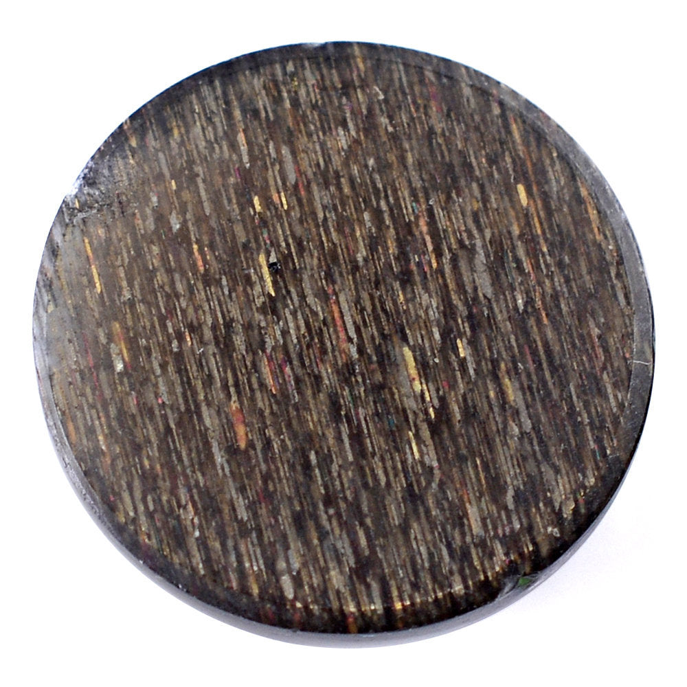 BLACK GOLDEN SUNSTONE ROUND CAB 16MM 14.73 Cts.