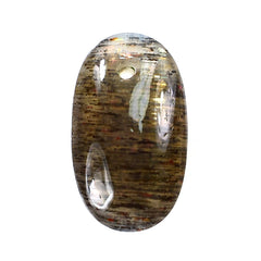 BLACK GOLDEN SUNSTONE PLAIN LENTIL OVAL (FULL DRILL) 11.50X6.50MM 3.65 Cts.